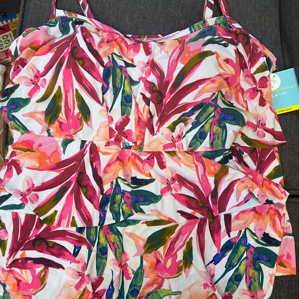 Bal Harbour floral swim top
